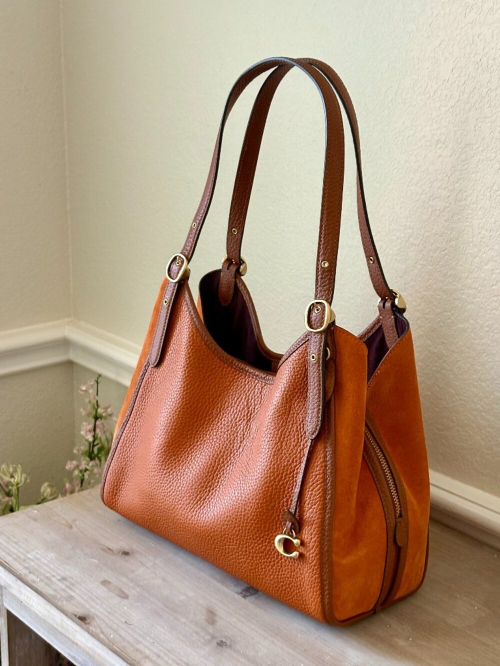 COACH | Lori Shoulder Bag (Cognac & Saddle Brown)